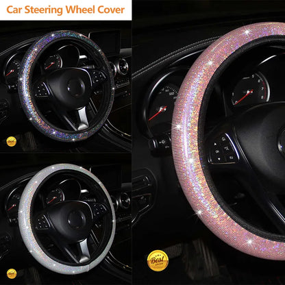 Car Steering Wheel Cover Diamond Crystal Set