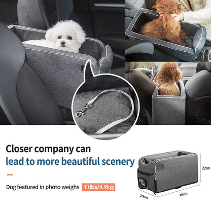 Portable Pet Bed Travel Car Console